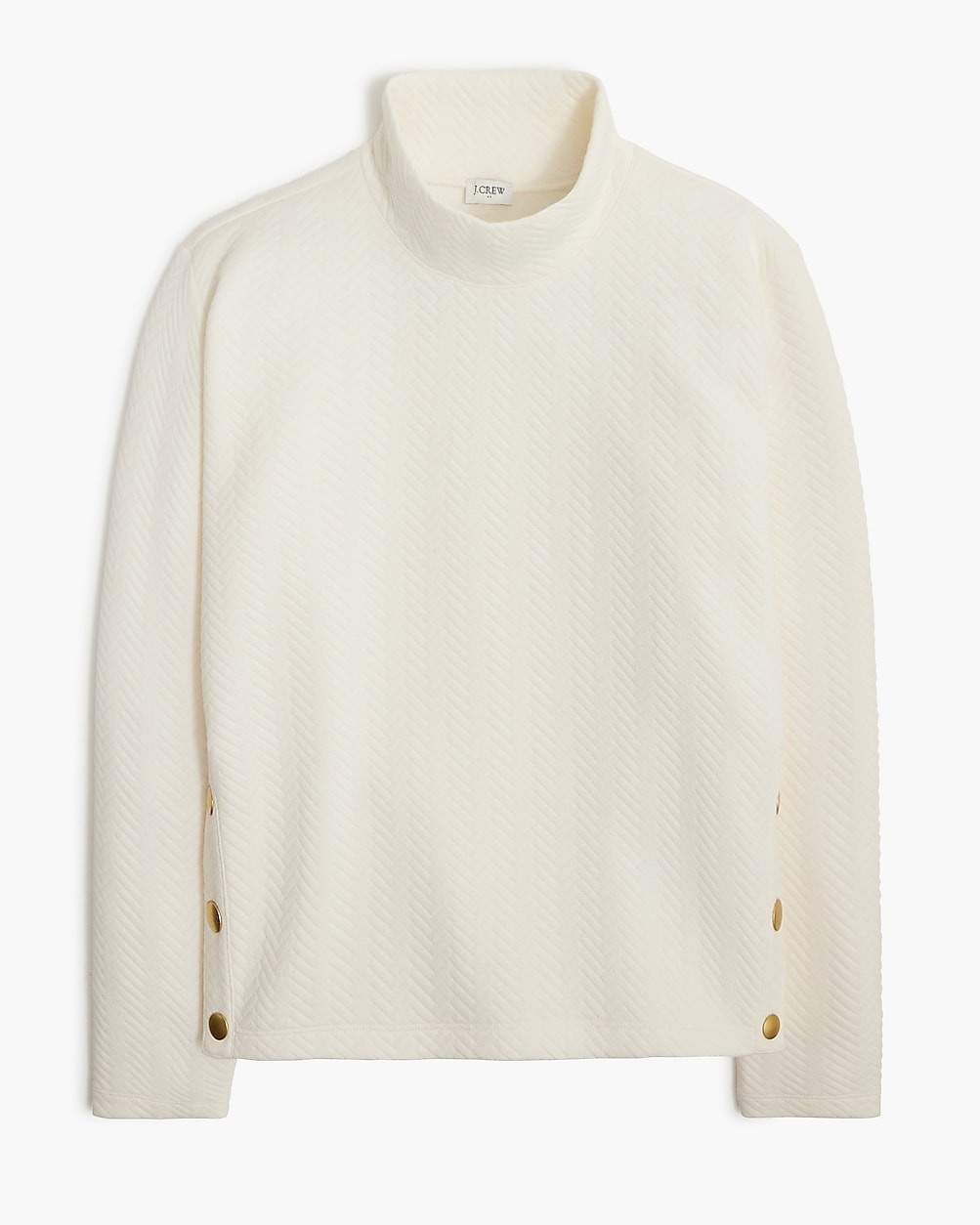 Herringbone mockneck sweatshirt | J.Crew Factory