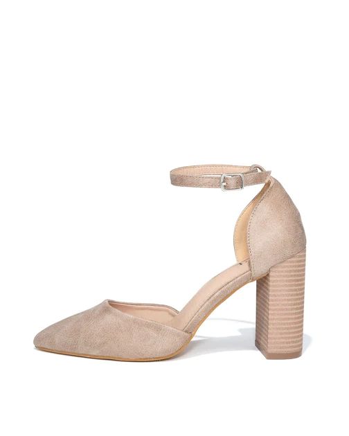 Jolie Faux Suede Pointed Strappy Heel - SALE | VICI Collection