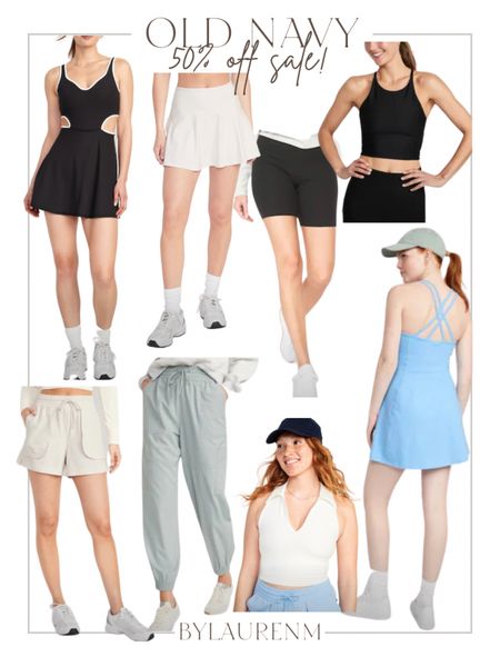 50% off activewear sale! Old Navy workout wear. Tennis dress, tennis skirt, jogger pants, joggers, shorts, sports bra. 

#LTKsalealert #LTKunder50 #LTKfit