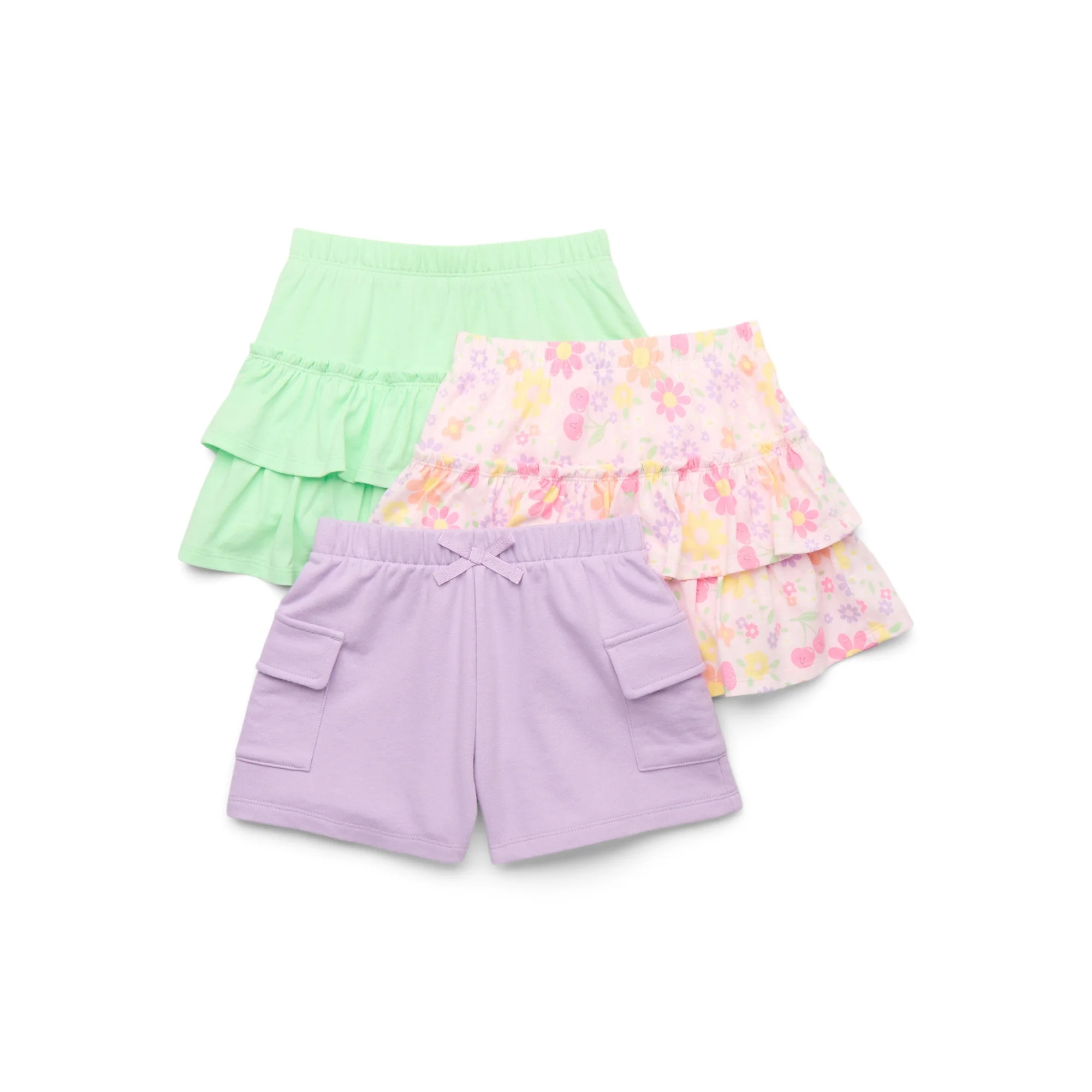 365 Kids from Garanimals Girls' Scooter Skirt and Shorts, 3-Pack, Sizes 4-10 | Walmart (US)