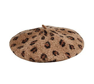 San Diego Hat Co. Leopard Print Wool Beret | QVC