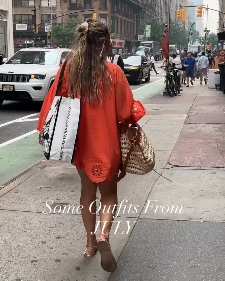 Some outfits from July so far! Comment shop and I’ll send you all the outfits to your inbox x lots of easy dresses and this pair of pants that have been on repeat 🙈
