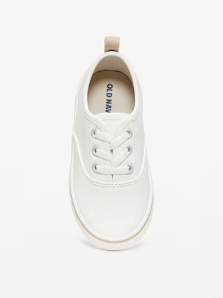 Unisex Elastic-Lace Faux-Leather Sneakers for Toddler | Old Navy | Old Navy (US)