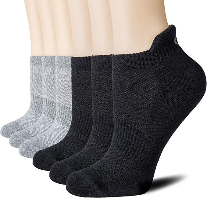 CelerSport Ankle Athletic Running Socks Low Cut Sports Tab Socks for Men and Women (6 Pairs) | Amazon (US)