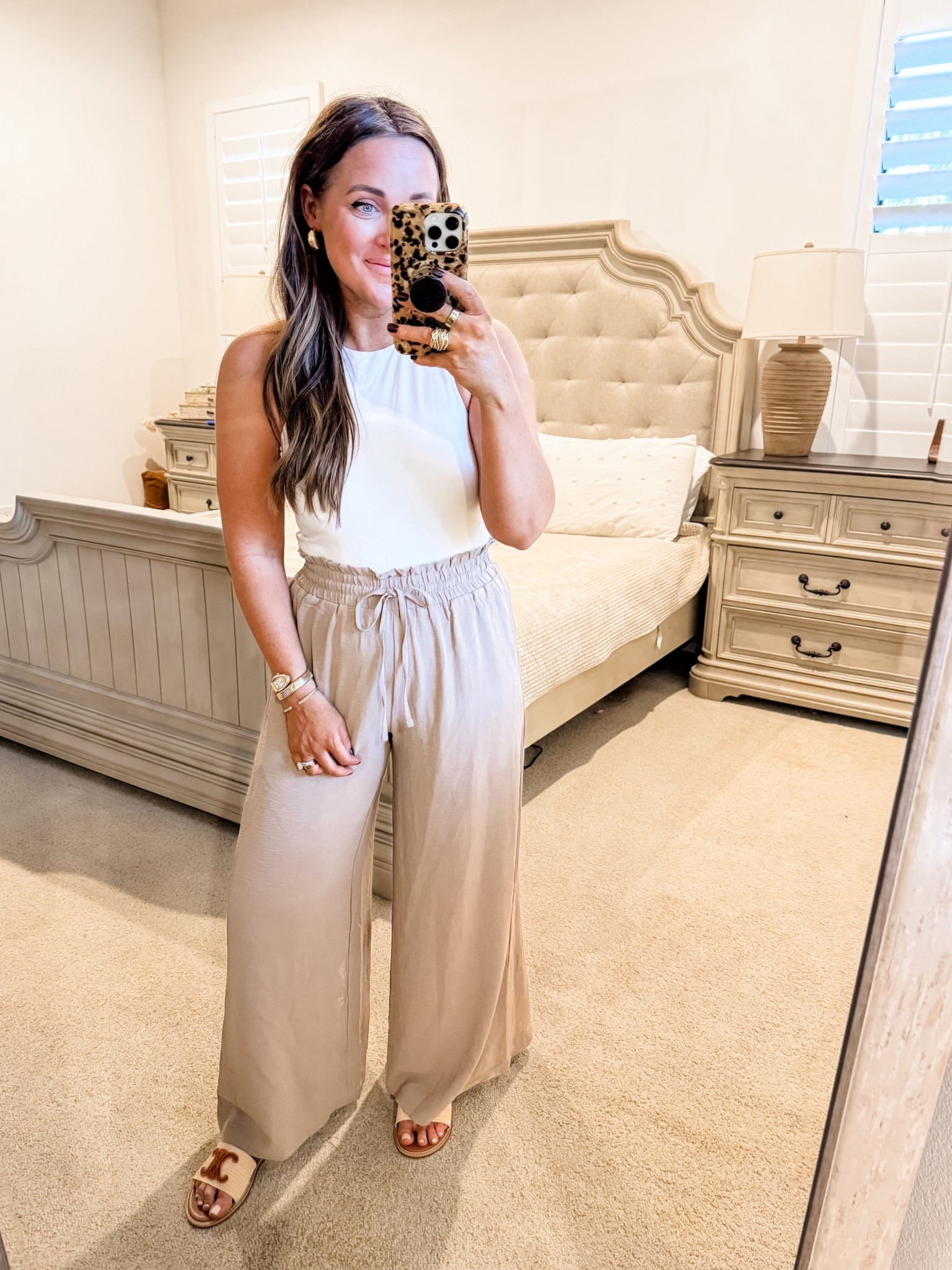 Top / Pants - M (tts) 
5’2” 145 lbs 
—
Amazon pants | Amazon outfit | Gold accessories | Gold jewelry | Amazon jewelry | Designer inspired | Loose pants | Flowy pants | Office attire 

#LTKWorkwear #LTKFindsUnder50 #LTKShoeCrush