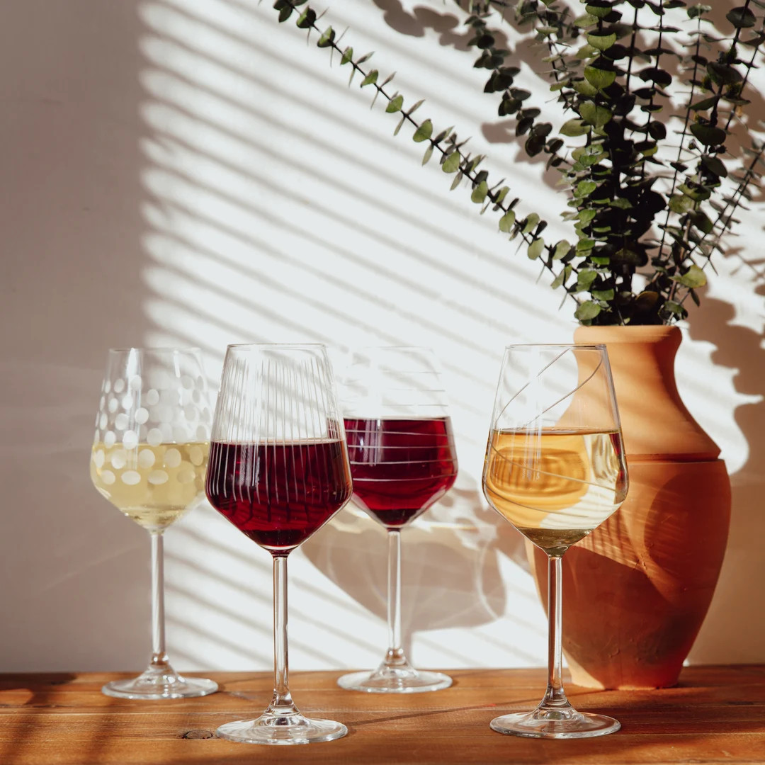 Crystal Wine Glasses Set, Red or White Wine Large Tall Glasses, Unique Wedding Wine Glasses, Glas... | Etsy (US)