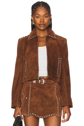 x REVOLVE Crazy Life Cropped Jacket in Chicory | Revolve Clothing (Global)