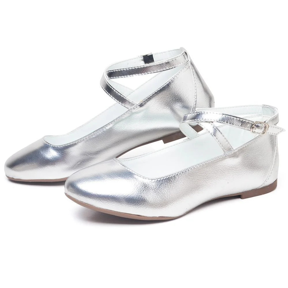 Sapatilha Bailarina Feminina DUBUY 3002FG Prata | Renner (BR)
