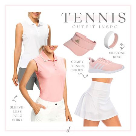 Tennis outfit inspiration 🎾 personally own and love all these preppy white and pink workout finds from Amazon! All are under $50 except for the pink tennis shoes, which are under $75. 

#LTKshoecrush #LTKfit #LTKunder50