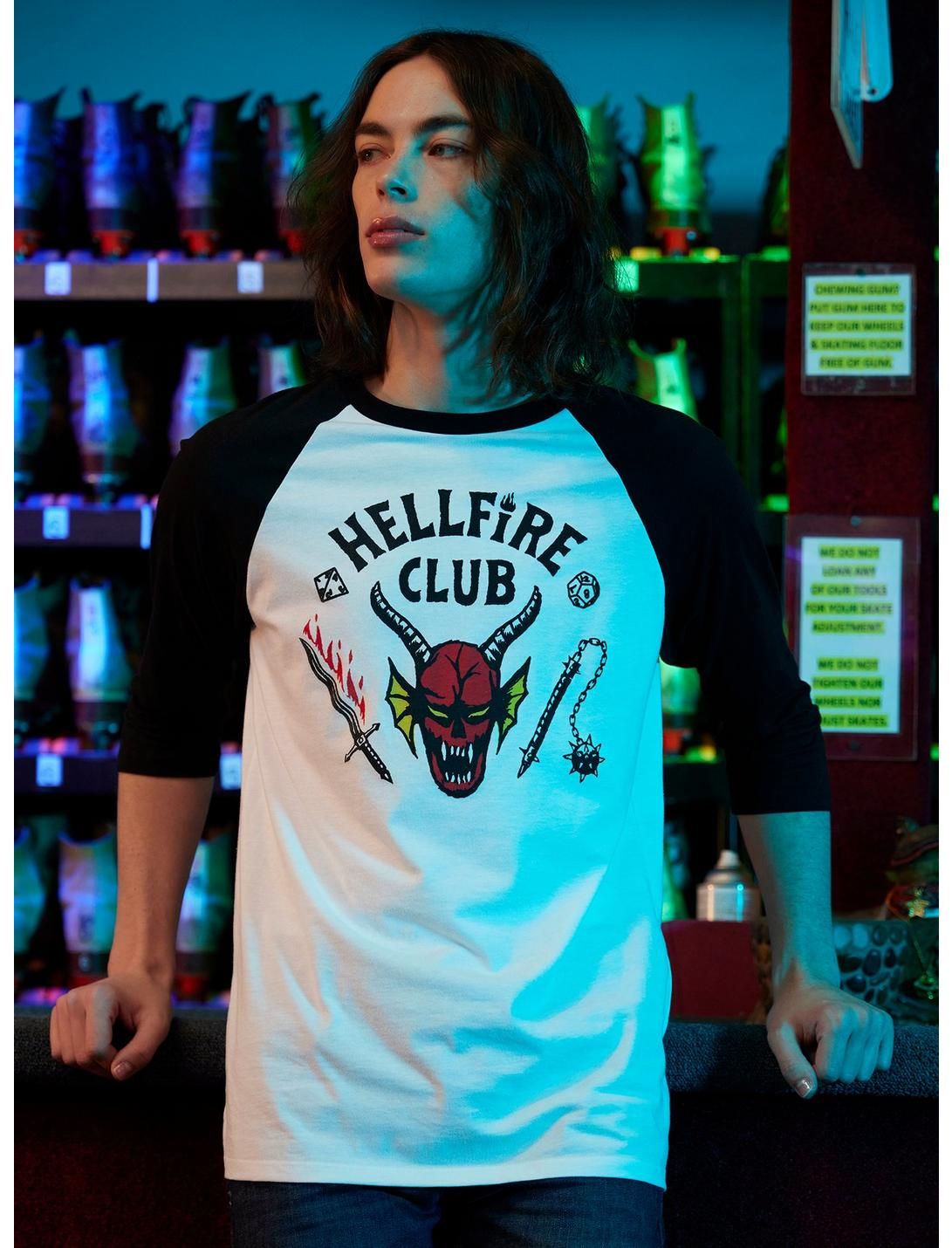 Our Universe Stranger Things Hellfire Club Raglan T-Shirt | Hot Topic