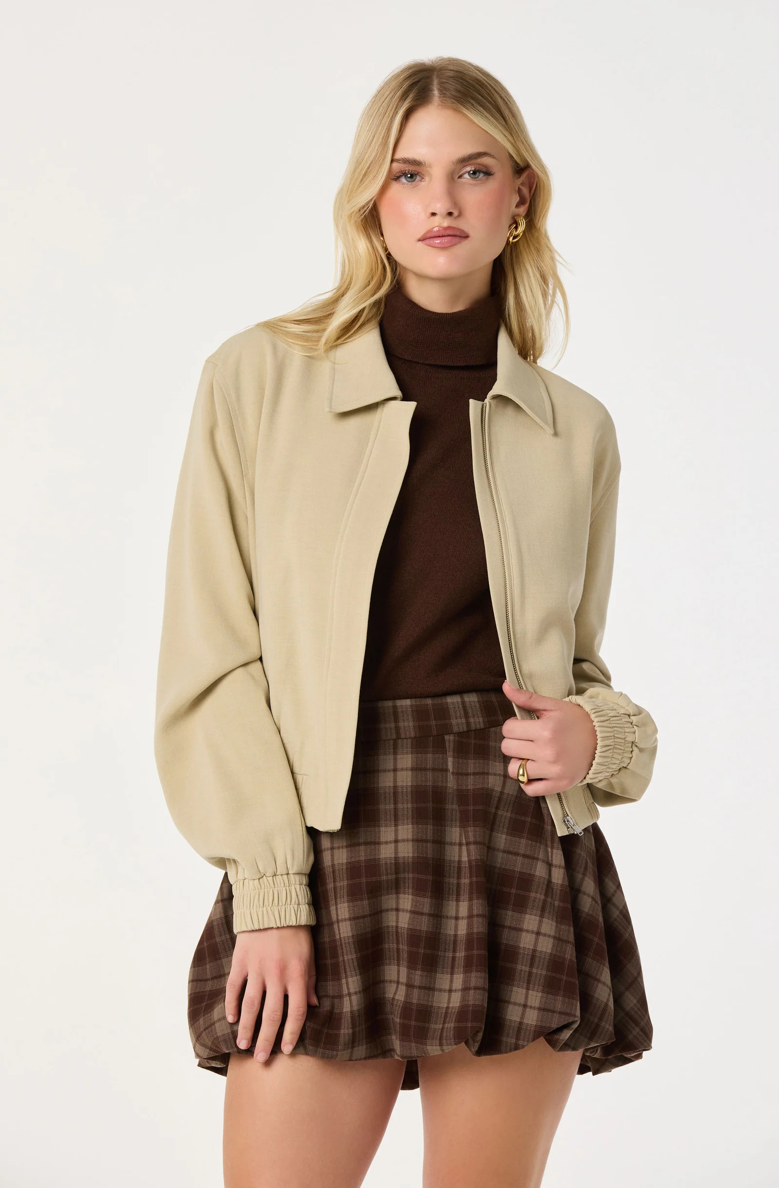 Reid Collared Bomber Jacket | ASTR The Label (US)