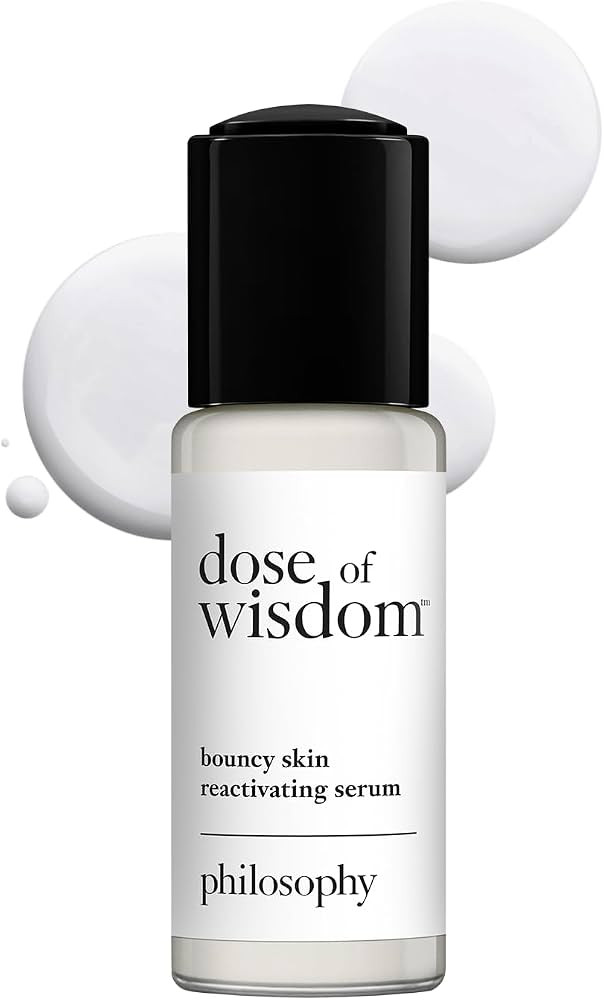 philosophy dose of wisdom bouncy skin reactivating facial serum - with hyaluronic acid, vitamin C... | Amazon (US)