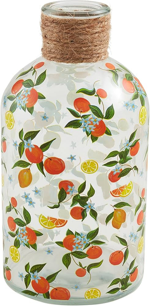 Mud Pie Citrus Spring Glass Vase; 11" x 7" Dia | Amazon (US)