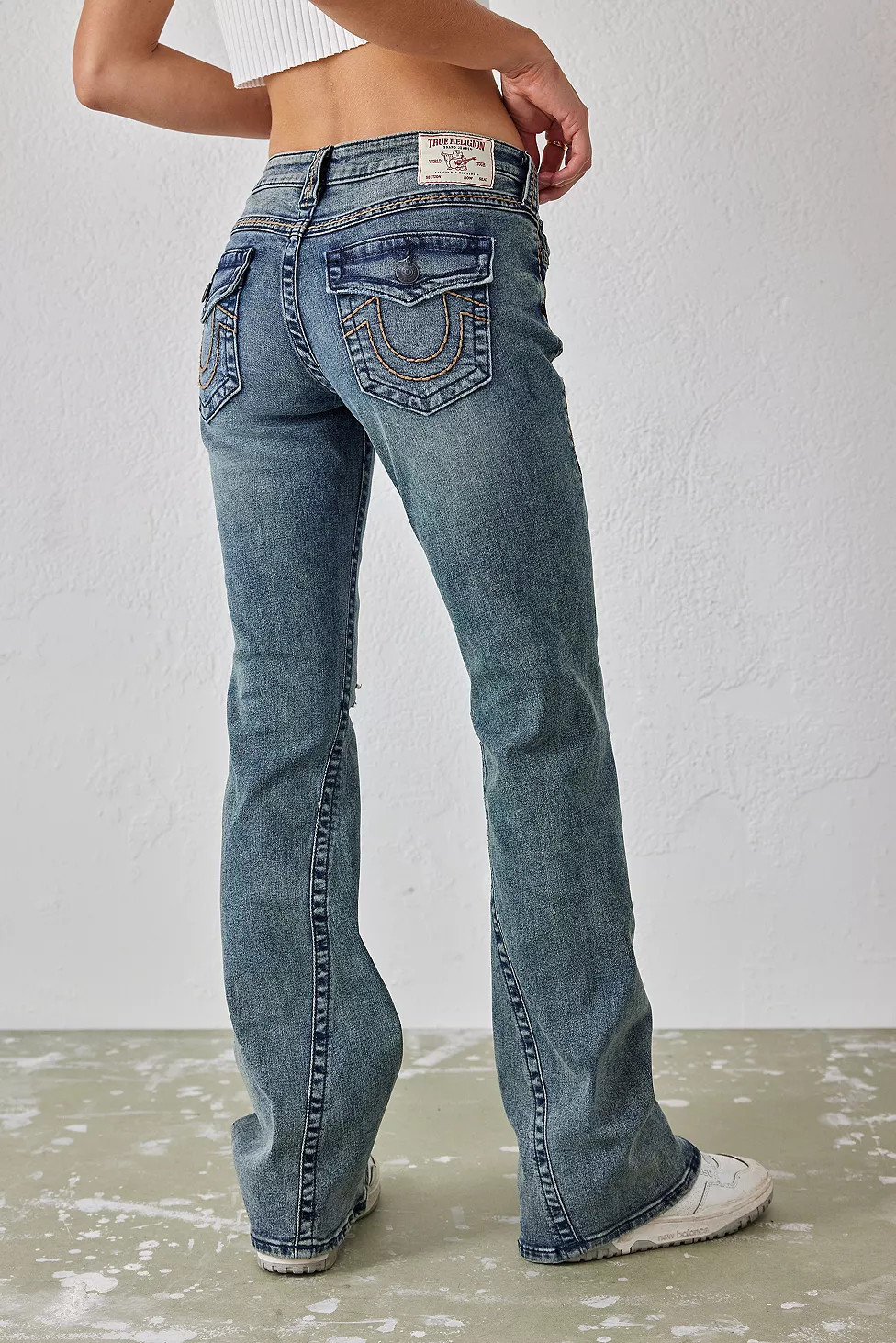 True Religion Low Rise Joey Flare Jeans | Urban Outfitters (EU)