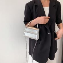 Fashion All-In-One Chain Bag Lady Cross-Shoulder Single Shoulder Silver Bag | SHEIN