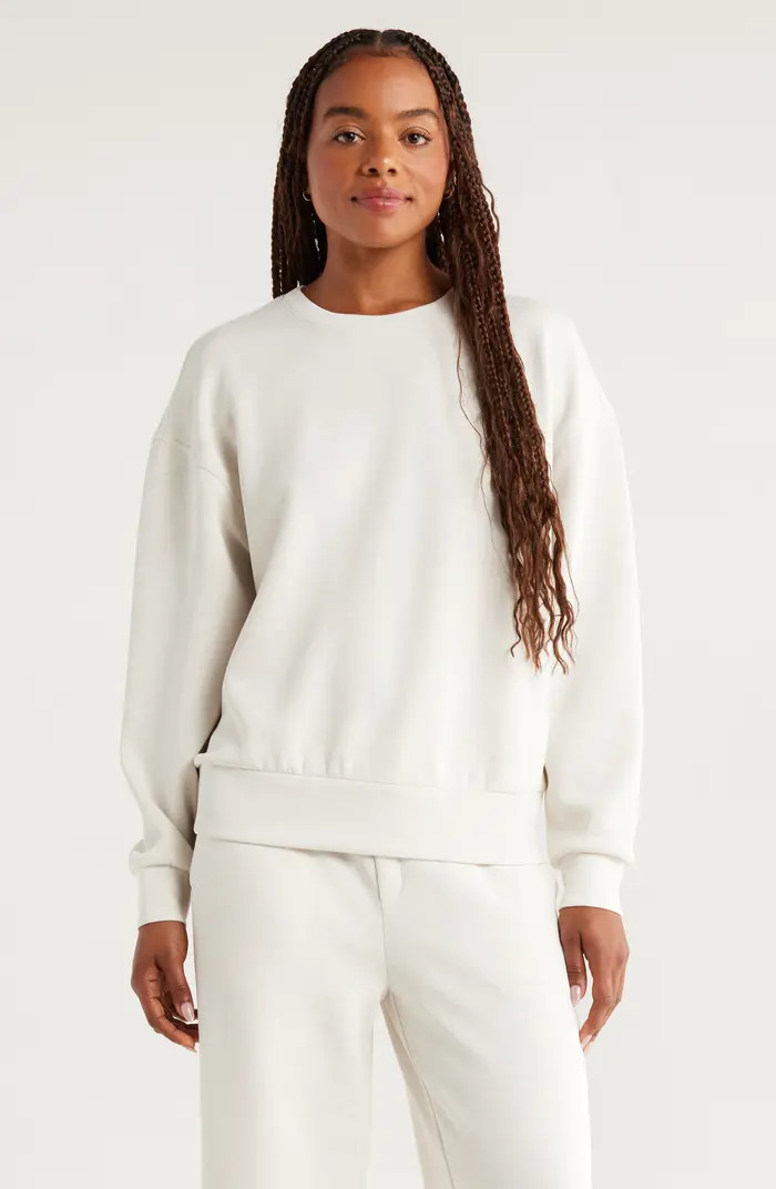 Ultrasoft Boxy Knit Crew Sweatshirt | Nordstrom