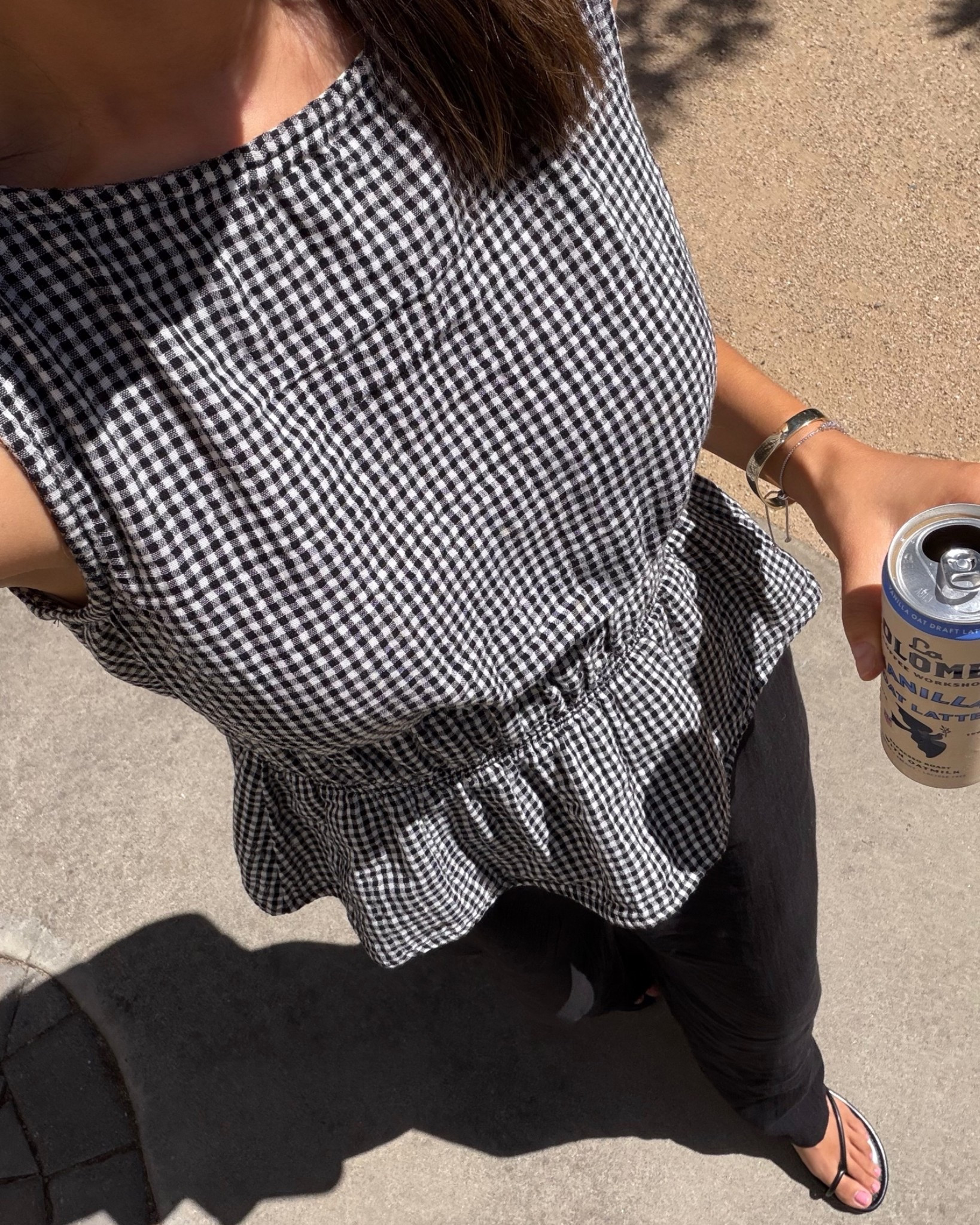 Lightweight cotton set that I throw on mornings or evenings for a an easy summer lounge set. So comfy and safe to wear around my toddler lol 

Gap peplum top small, runs looser on top so especially great if you have a larger bust! I found the gingham to run smaller than the black color 
Pants xs 
Linked a few other matching separates

#LTKmomlife #LTKootd