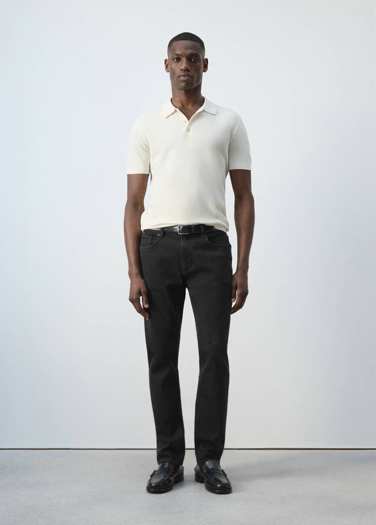 Jan slim-fit jeans black denim - Men - 29 - MANGO MAN | Mango (US/MX/AU)