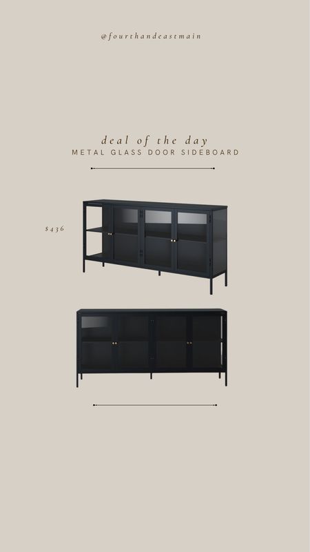 DEAL OF THE DAY // 4 DOOR METAL GLASS DOOR CABINET ONLY $436

#LTKhome