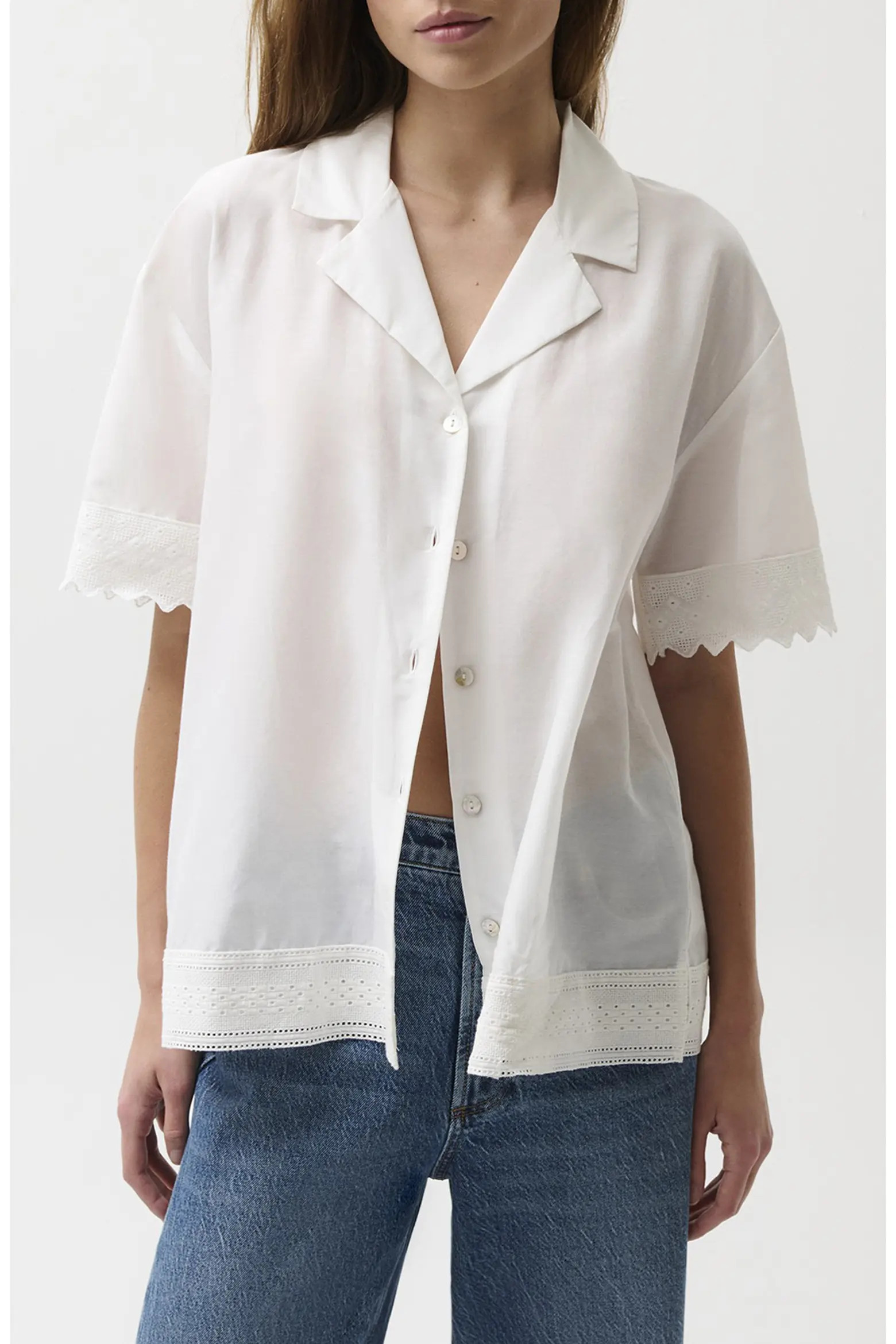 Maliah Silk & Cotton Camp Shirt (Women) | Nordstrom | Nordstrom