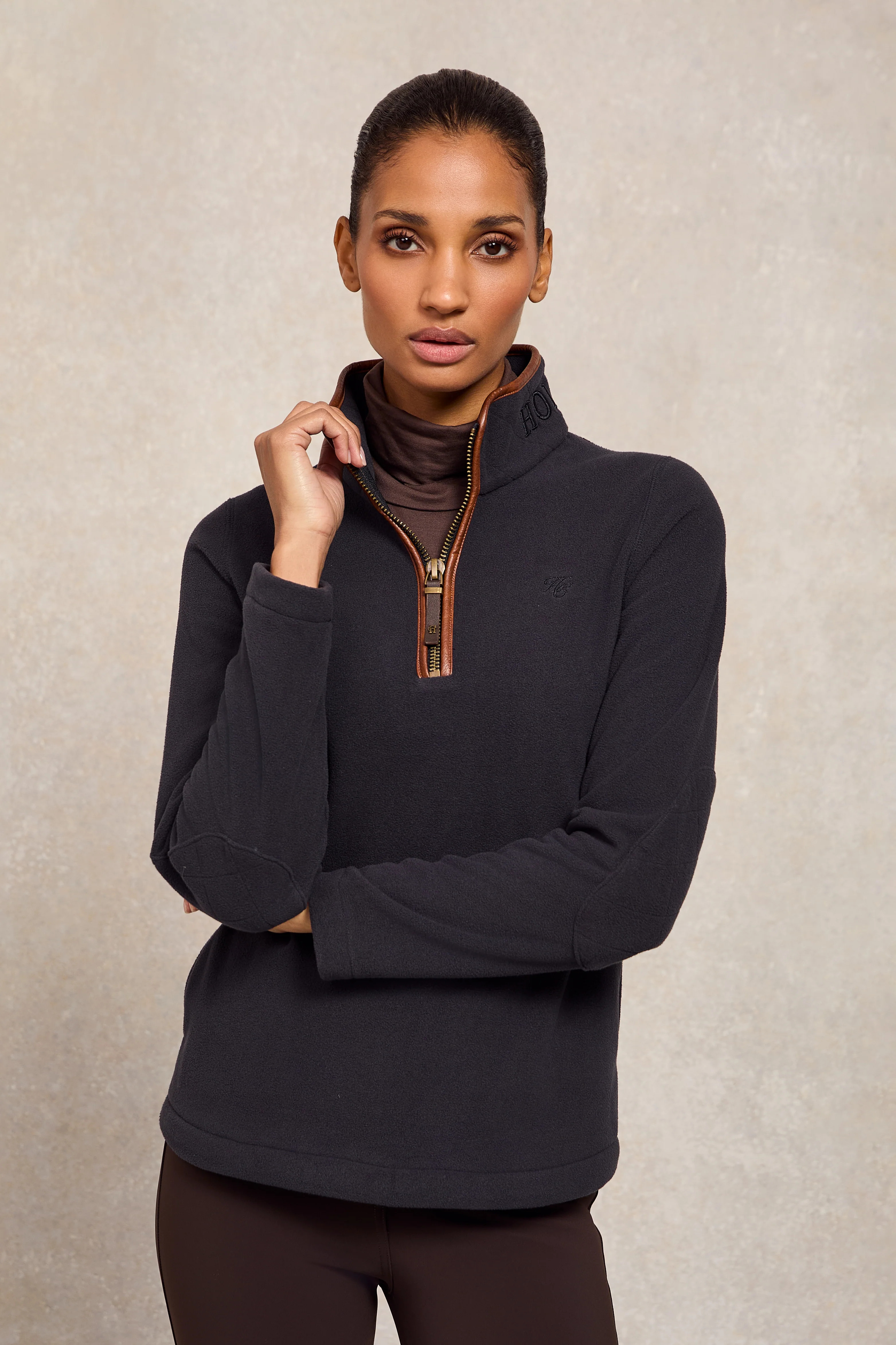 Country Fleece Quarter Zip (Ink Navy) | Holland Cooper