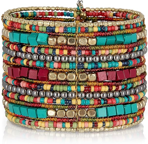Cuff Bracelets for Women Collection - Adjustable, Stylish Boho Inspired Beaded Bracelets, Trendy ... | Amazon (US)