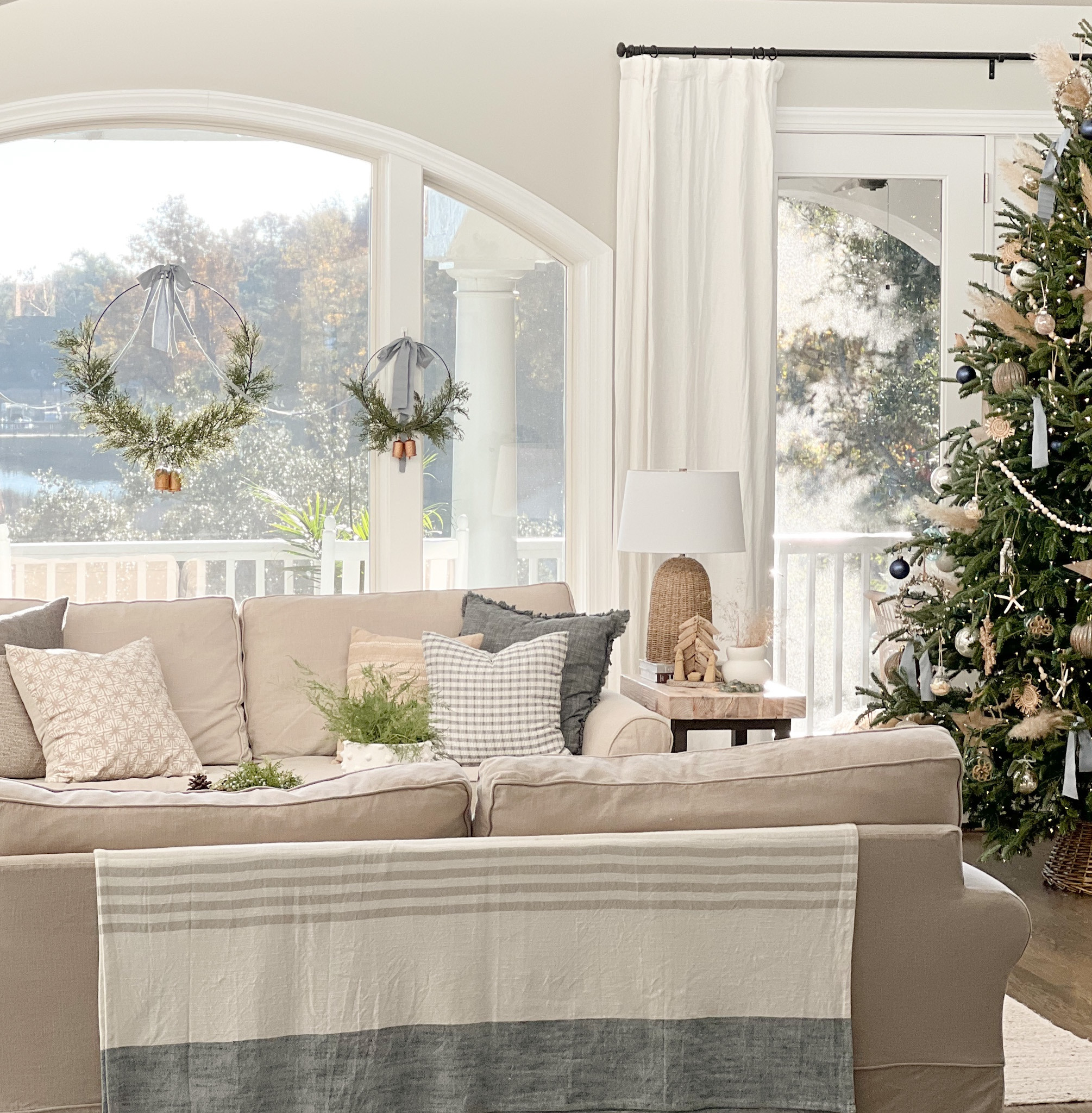 Christmas decor
Coastal Christmas
Blue Christmas decor 
Holiday living room

#LTKHoliday #LTKhome #LTKSeasonal