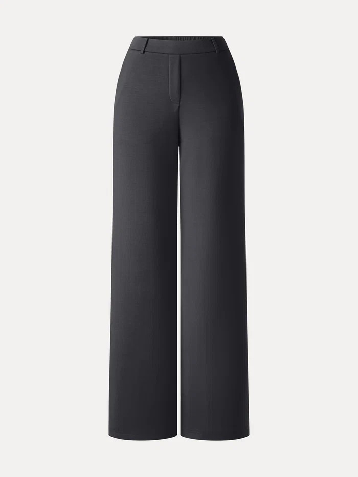 TravelEase Lyocell Spacer High-Rise Wide Leg Pants with Pockets | OGLmove