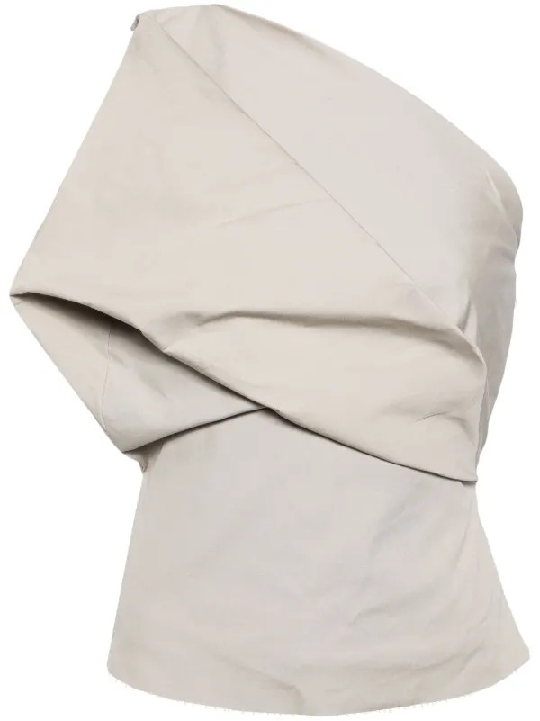 draped one-shoulder top | Farfetch Global
