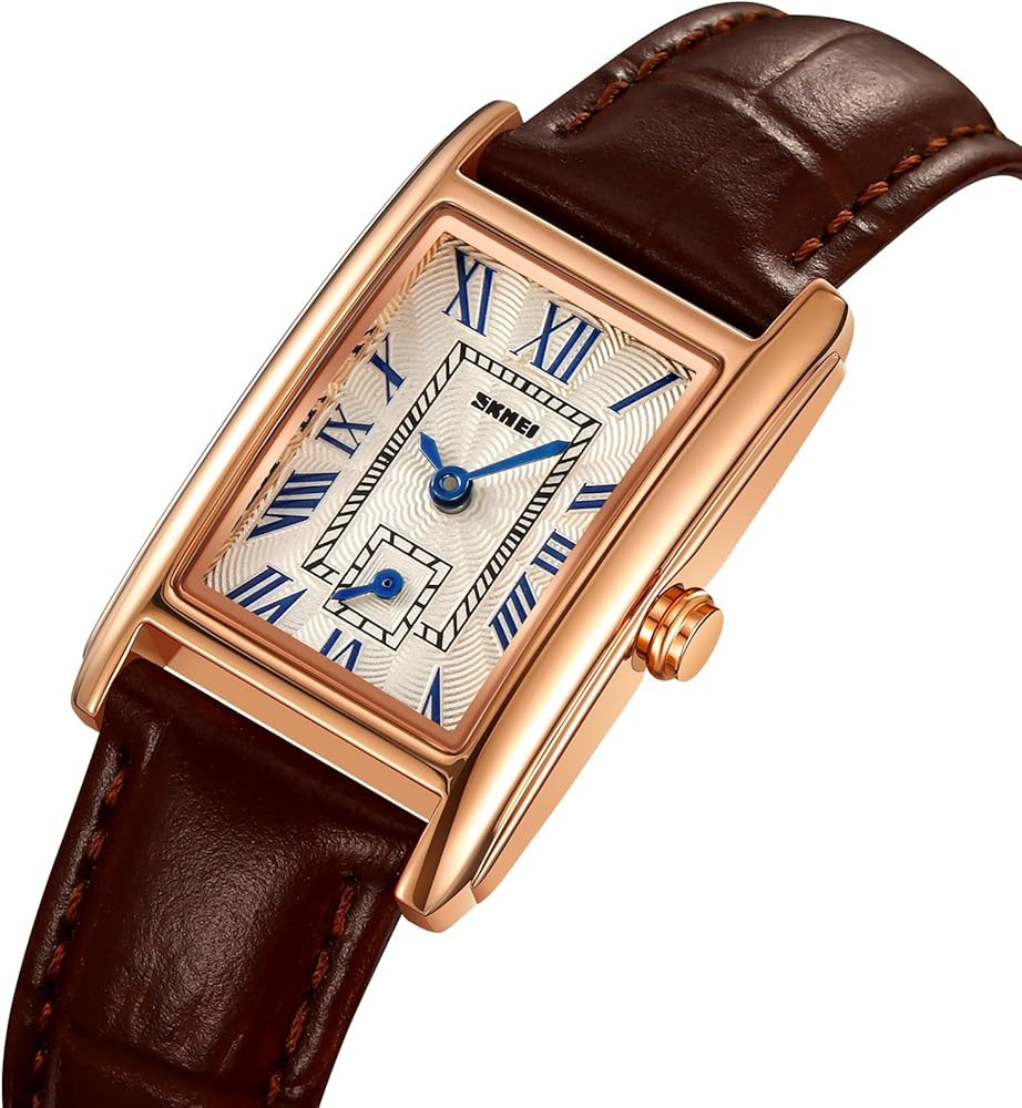 FANMIS Vintage Women's Rectangle Wristwatch Classic Ladies Analog Quartz Watch Ultra-Thin Ladies ... | Amazon (US)