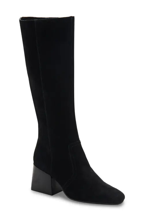 Blondo Tessa Waterproof Knee High Boot in Black Suede at Nordstrom, Size 8.5 Wide Calf | Nordstrom