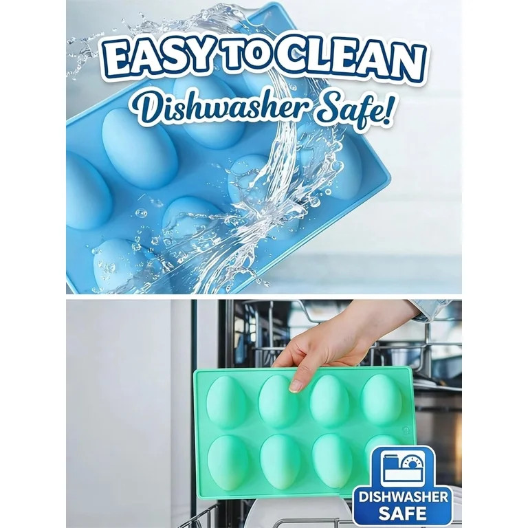 3 Pack Easter Egg Silicone Molds, 24 Cavity Non-Stick Egg Shaped Molds for Chocolate, Candy, Jell... | Walmart (US)