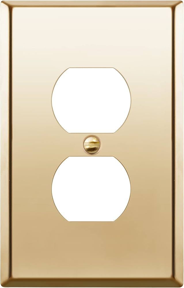 ENERLITES Duplex Receptacle Metal Wall Plate, Stainless Steel Outlet Cover, Corrosion Resistant, ... | Amazon (US)
