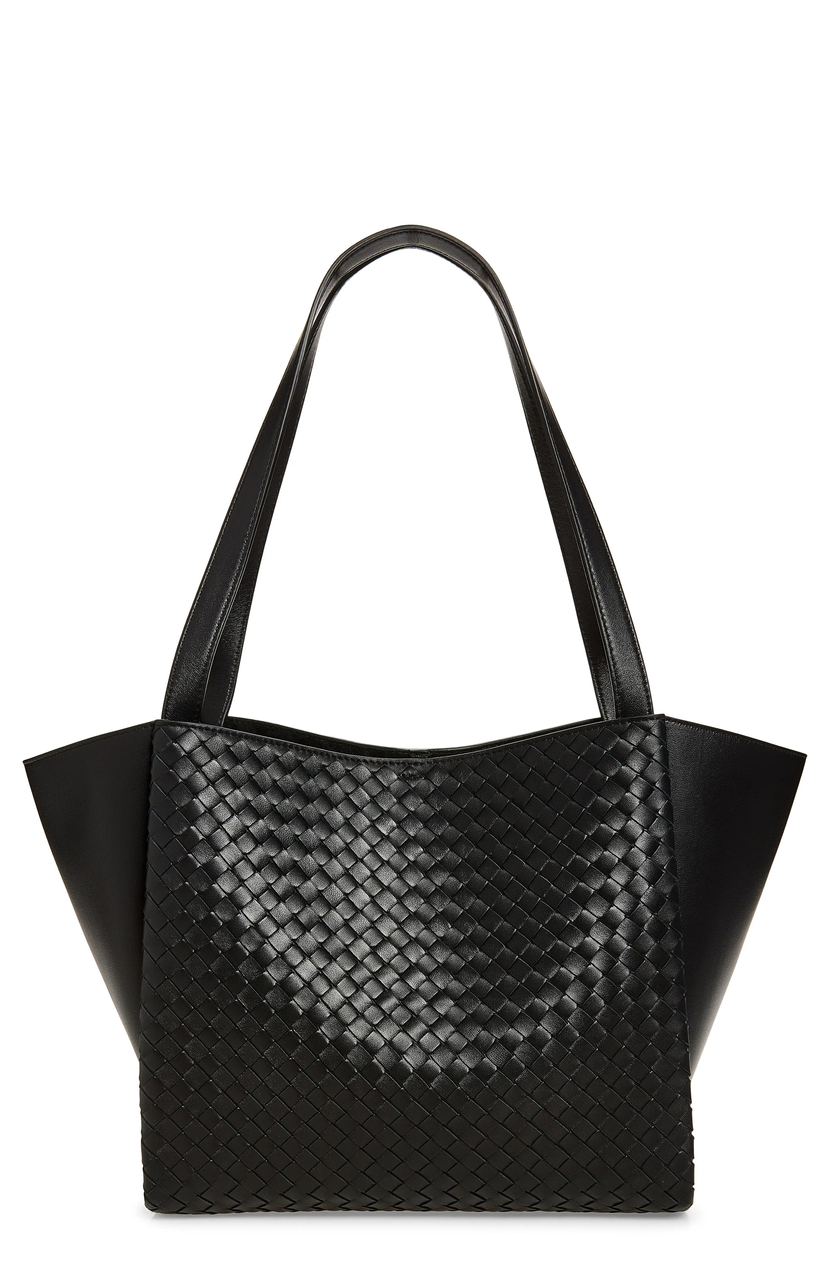 Bottega Veneta Corso Intrecciato Leather Tote in 1007 Black-Brass Vibrato at Nordstrom | Nordstrom