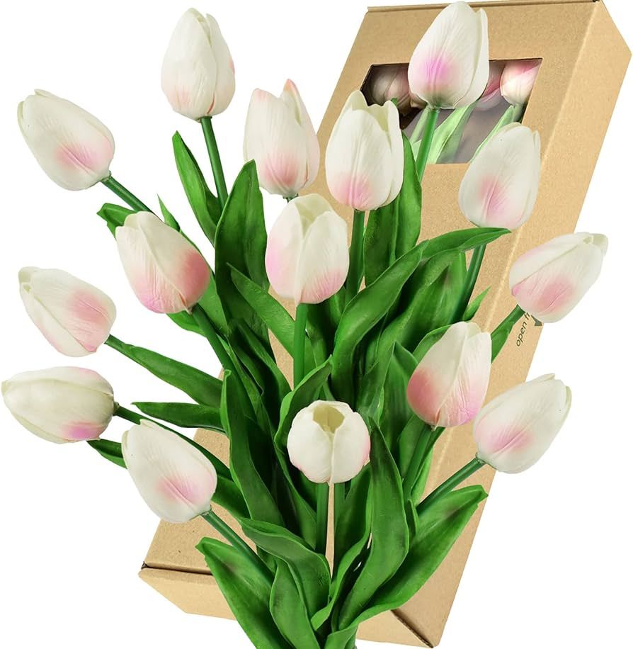 FiveSeasonStuff Tulips Artificial Flowers | Real Touch | Wedding Bouquet Home Décor Party | Flor... | Amazon (US)