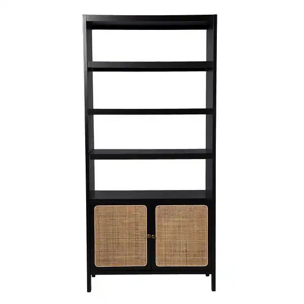 Black Wood Bookcase/Storage Shelf | Overstock.com Shopping - The Best Deals on Media/Bookshelves ... | Bed Bath & Beyond
