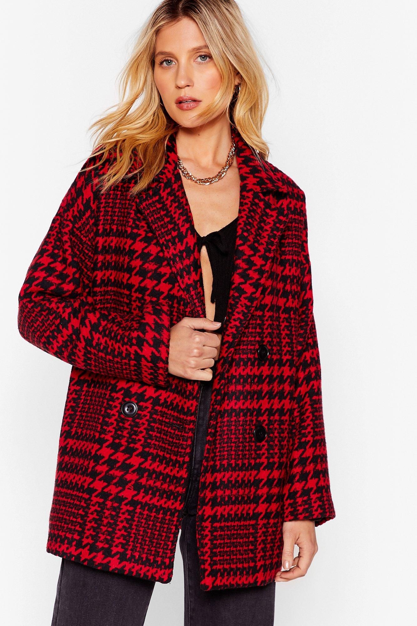 Wool Out All the Stops Houndstooth Jacket | NastyGal (US & CA)