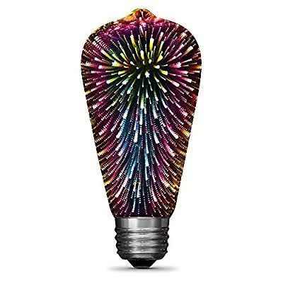 FEIT Electric ST19/PRISM/LED Infinity 3D Fireworks Effect ST19 LED Light Bulb, 5.4' H x2.5 D, Mul... | Walmart (US)