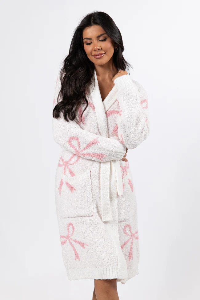 It Was All A Dream Pink Bow Robe | Pink Lily
