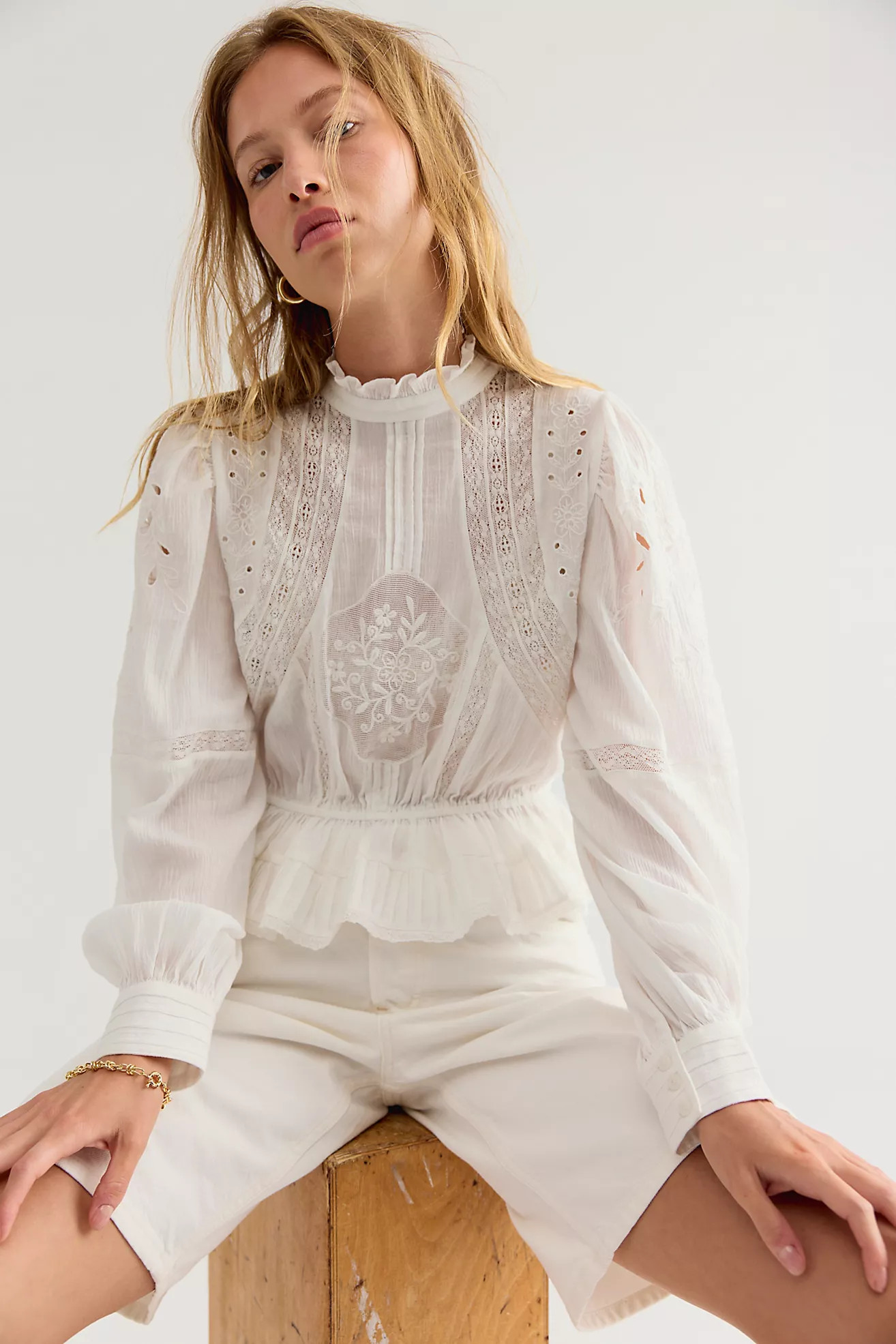 Azul Eyelet Blouse | Free People (Global - UK&FR Excluded)