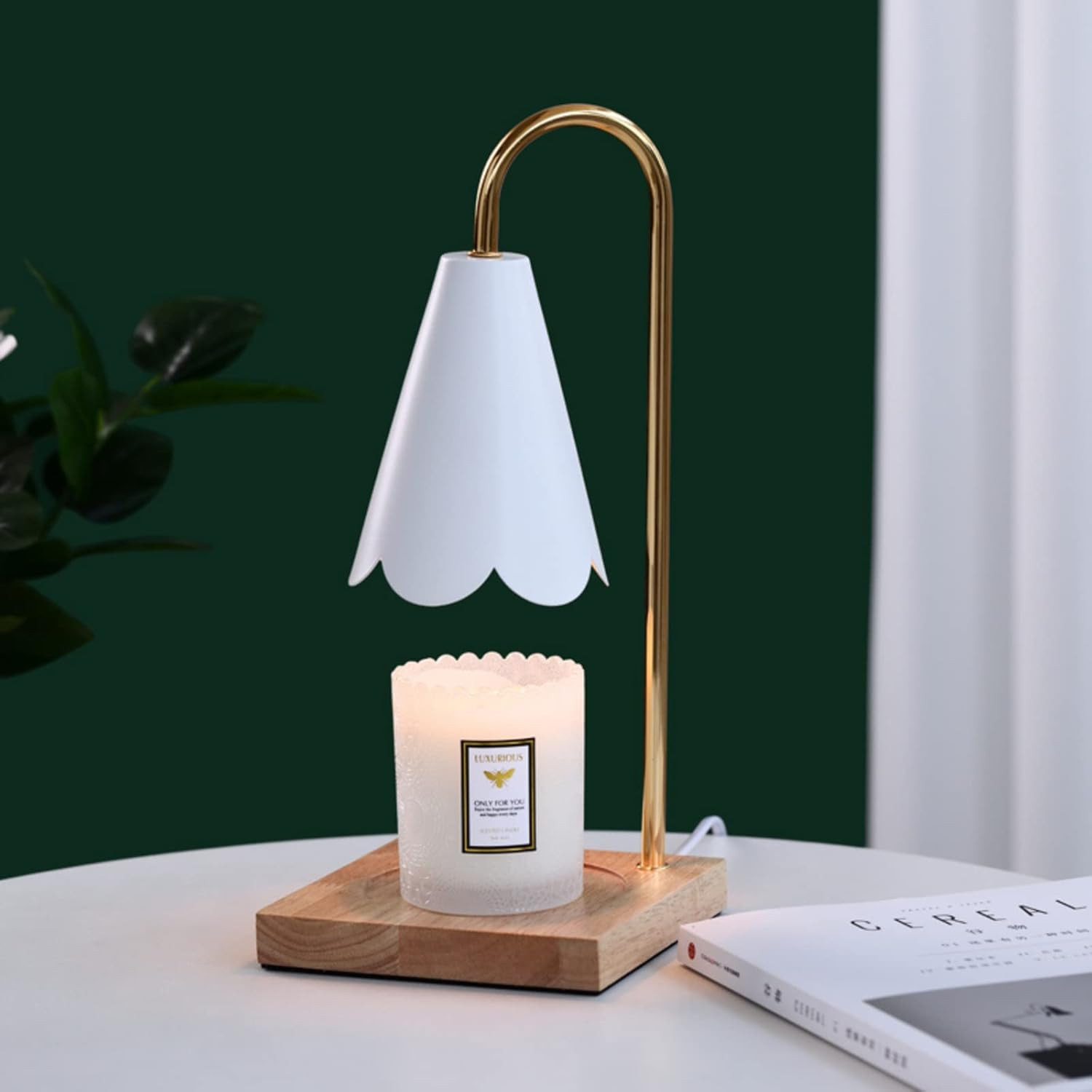 Candle Warmer Lamp Large (White) for Scented Candles, with Dimmable Switch No Flame Electric Cand... | Amazon (US)