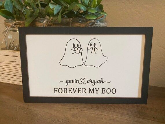 Read the full title
    Forever my boo sign / Halloween decor / couples sign / Personalized Hallo... | Etsy (US)