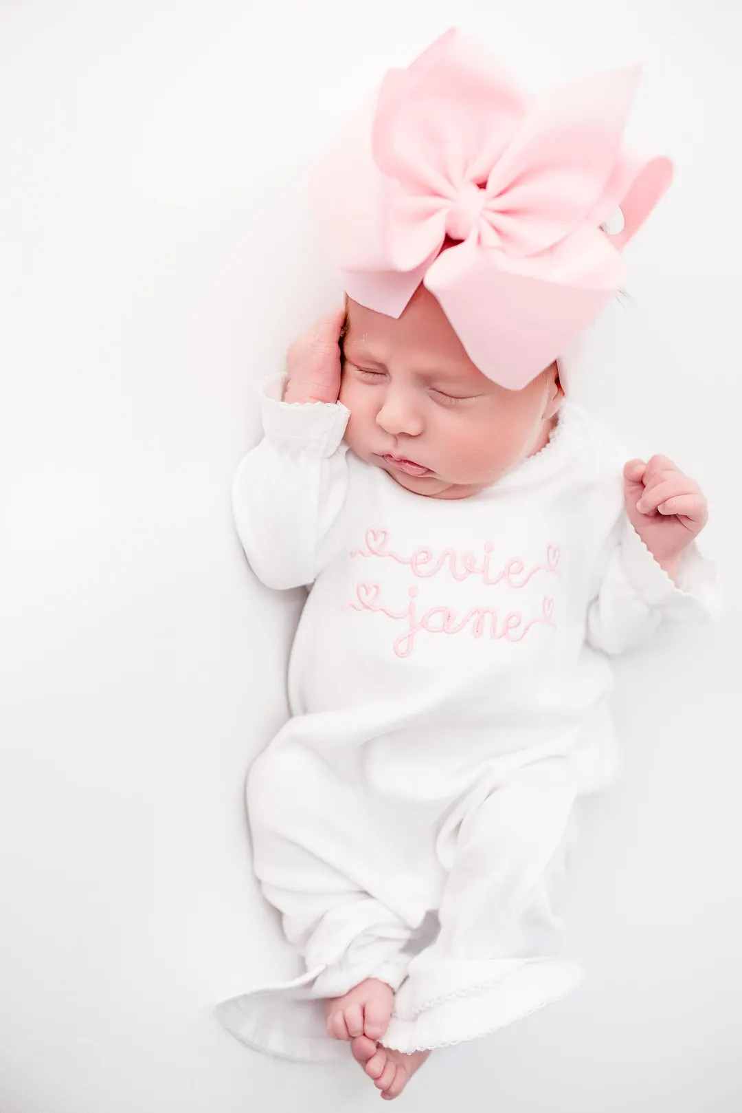 Baby Girl Coming Home Outfit, Monogrammed Ruffle Romper, Pima Cotton, Sk Creations, Preemie, Newb... | Etsy (US)