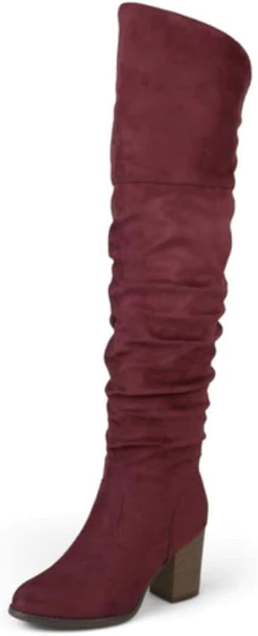 Journee Collection Womens Kaison Zipper Over-The-Knee Boots | Amazon (US)