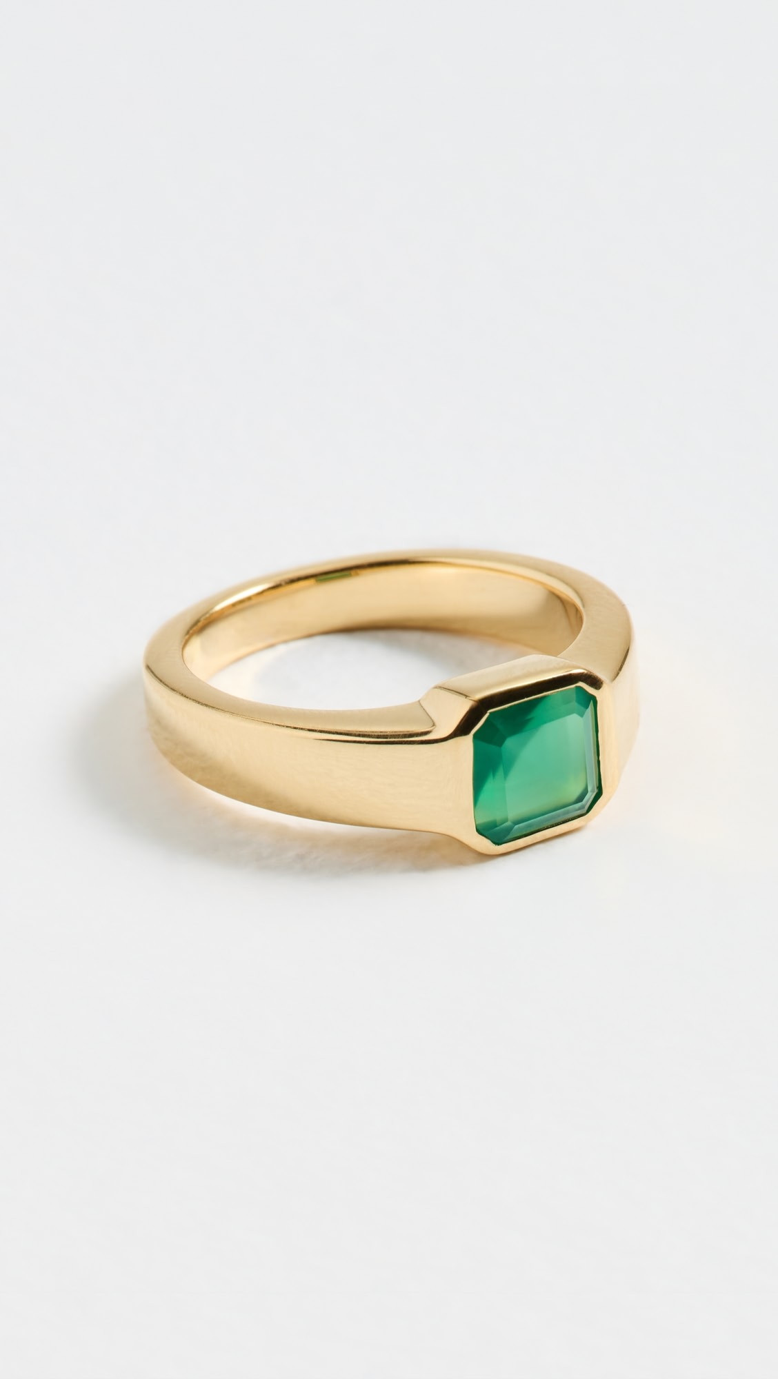 SHASHI Emerald Pinky Signet Ring | Shopbop | Shopbop