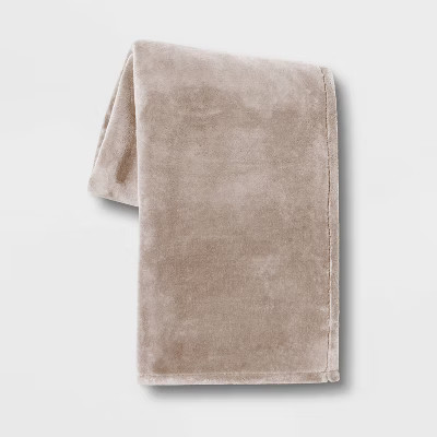 Oversized Primalush Throw Blanket Light Taupe - Threshold™ | Target