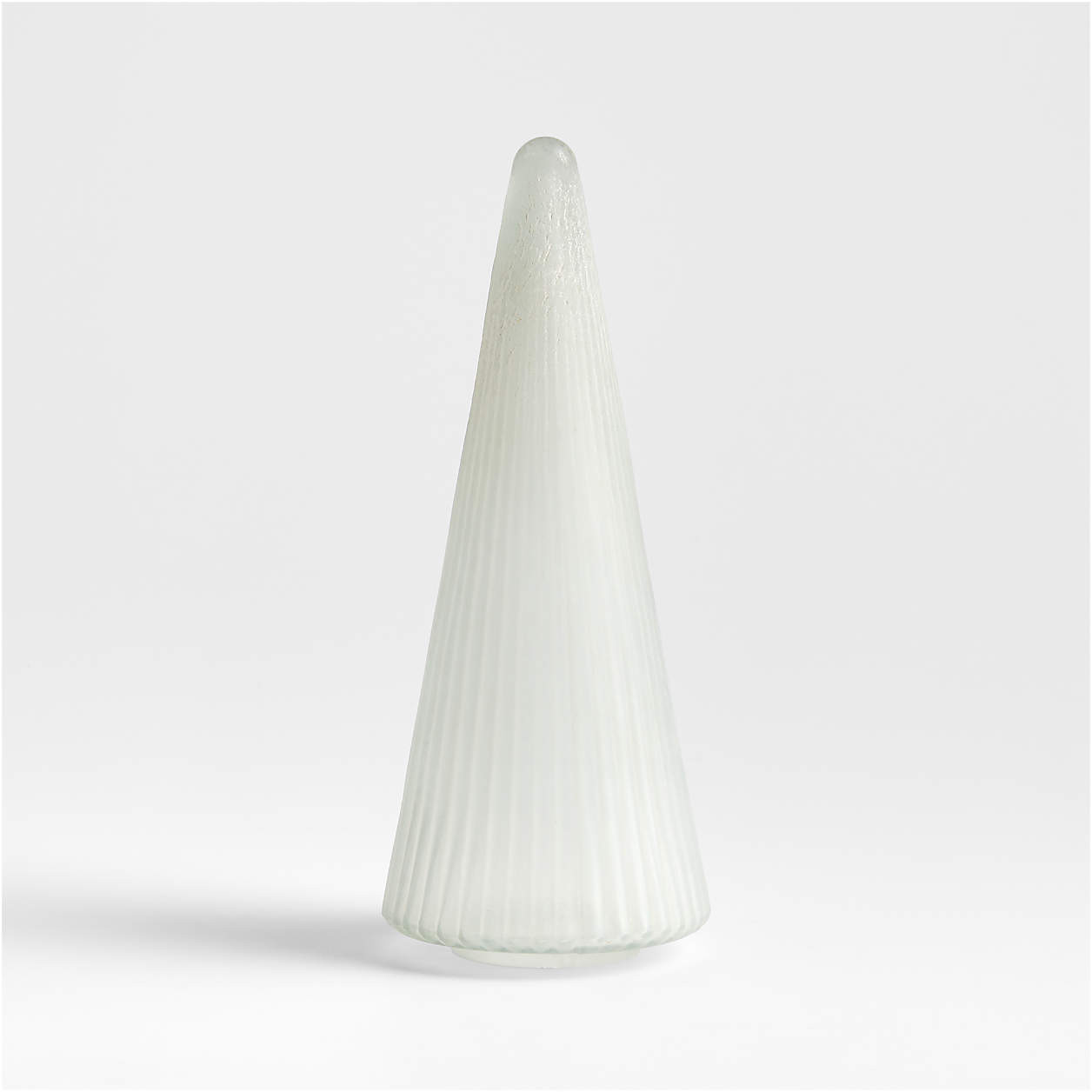 Winter Wonderland Clear Hobnail Glass Holiday Tree Large 16" + Reviews | Crate & Barrel | Crate & Barrel