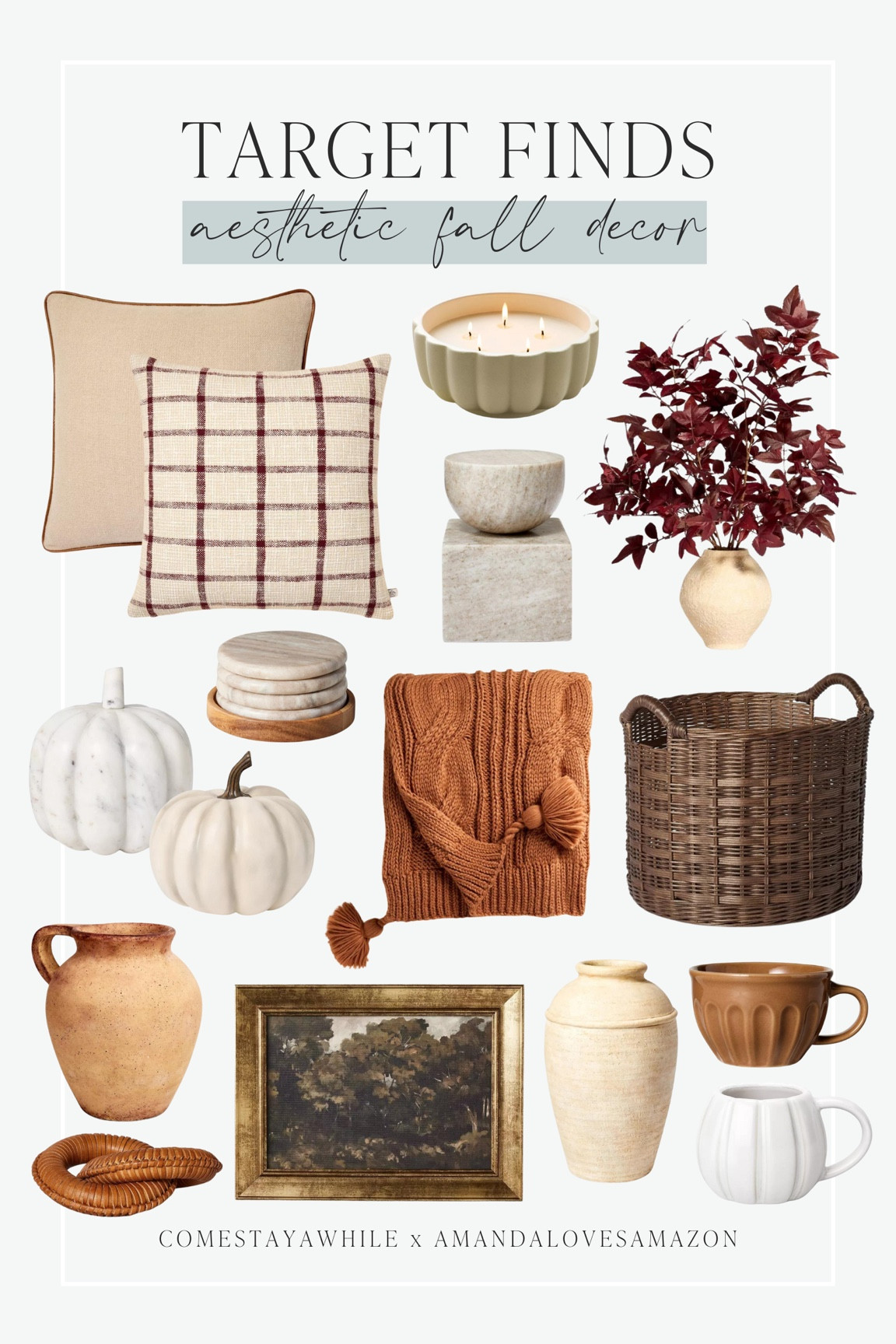 I found the cutest aesthetic fall decor from @target! Cute baskets, marble pumpkins, cozy blankets and much more! Get ready for fall now! 🍁 

Come stay awhile, Amanda Vernaci, adorable fall decor, neutral fall decor, target finds  

#LTKHome #LTKStyleTip #LTKSeasonal