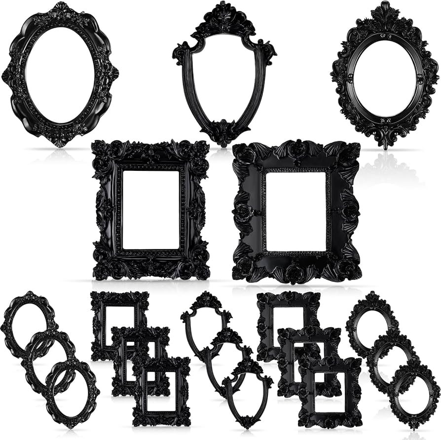 Yalikop 20 Pcs Vintage Resin Picture Frame Antique Photo Frame Resin Wall Hanging Photo Frame Tab... | Amazon (US)