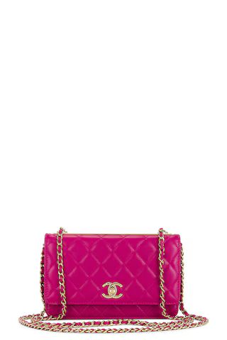 Chanel Lambskin Wallet On Chain Bag in Pink | FWRD 